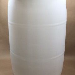 55 Gallon Natural (Translucent) Closed Head (Tight Head) Plastic UN Drum